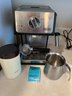 R3 Delonghi Espresso Machine, Coffee Grinder And Stainless Steamer Vessel