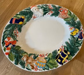 Christmas Platter, Thanksgiving Platter, And Two More Platters