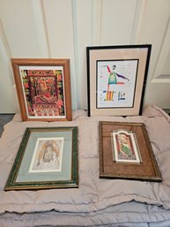 R9 Four Framed Pictures Including 'Goddess' By Brian Andreas And 'The Angel's Gift' By James Christensen