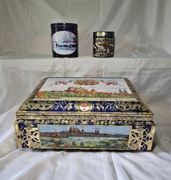 R7 Extra Large E. Otto Schmidt 2001 Cookie Tin And Other Vintage Cookie Tins