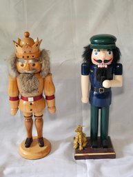 R7 Pair Of Wooden Christmas Nutcrackers, Located Upstairs