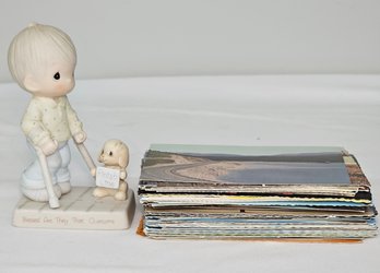 BNH Vintage Post Card Collection And Vintage Precious Moments  1988 Limited Edition 'Blessed Are They That Ove