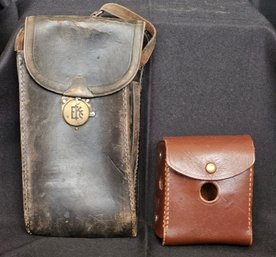 R5 Vintage Leather 'EKC' Kodak Folding Camera Case And Vintage Leather Kodak Brownie Starmatic Field Case