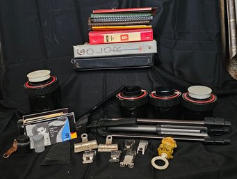 R5 Contents Of Box To Include Darkroom Items Such As Four Paterson Tank System 4 Film Developing Tanks,