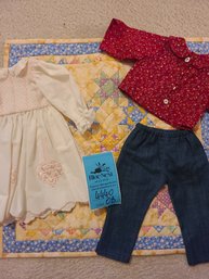 Hand Made Doll Clothes And Quilt