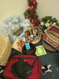 Holiday Wreaths And Decor, Baskets And Bags