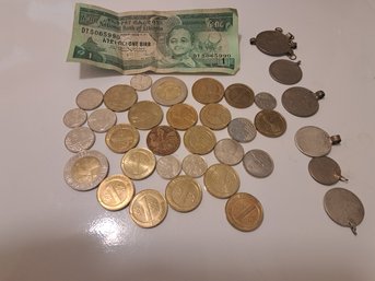 Foreign Coins And Pendants