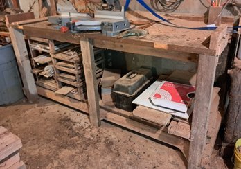 Buyers Pick: Take What You Want And Leave The Rest! Wooden Workbench, Cooper Tubing, Glass Panels