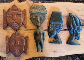 African Carved Wood Hanging Decor.