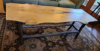 Wood Slab Coffee Table.