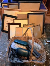 Various Picture Frames And Glasses