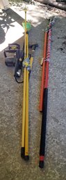 Electric Chainsaw, Ax, Two Garden Fruit Pickers With Poles, High Altitude Pruning Branch Saw.