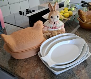 Clay Roasting Pot, Cookie Jar, Porcelain Baking Dishes