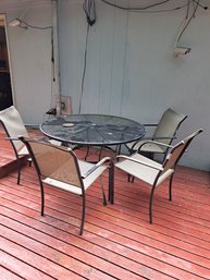 Outdoor Metal Table And Four Chairs