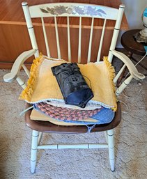 Chair And Cushions, Placemats, Metal Mailbox