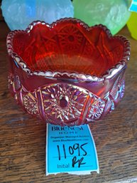 Indiana Heirloom Sunset Carnival Glass Bowl