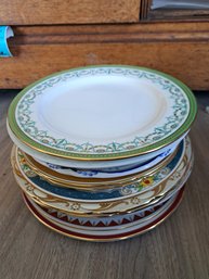 Various Antique Dinner Plates