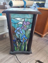 Stained Glass Sidetable With Light Inside