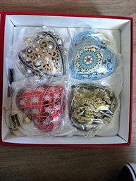 Joan Rivers Heart Shaped Christmas Ornaments