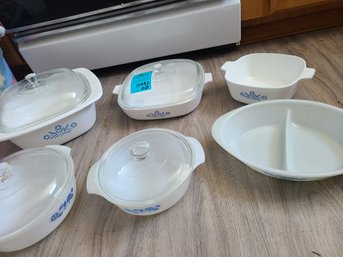 Anchor  Hocking, Glasbake And Corning Ware Baking Dishes Some With Lids