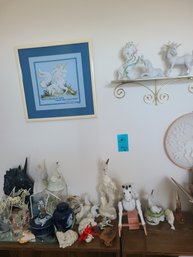 Unicorn Figurine Collection And Unicorn Wall Art.  Please See Pictures