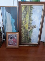 PATRICIA 'Pat' RUTLEDGE (1939-2014) FRAMED LITHOGRAPH PRINT OF BATIK ART PAINTING