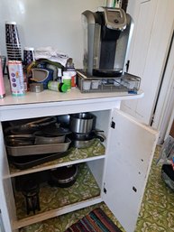 Keurig, Keurig Stand/pod Holder And Various Pots And Pans