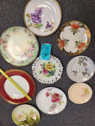 Various Plates Some Handpainted The Smallest Measuring About 6in And The Largest 11in