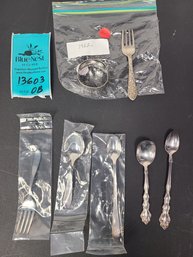 Frank M. Whiting Sterling Fork, Napkin Ring,  Three Reed And Barton Silverware And Two Community Spoons