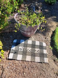 Large Outdoor Flower Pot And Doormat