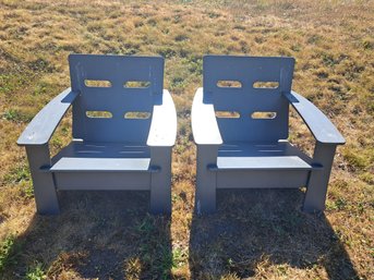 Two Outdoor Lawn Chairs