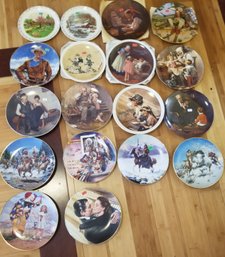 Various Decorative Plates. Most Numbered Stamped With Rockwell Society Of America