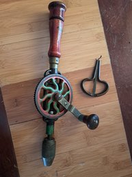 Antique Hand Drill And And Jaw Harp
