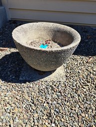 Two Cement Flower Pots