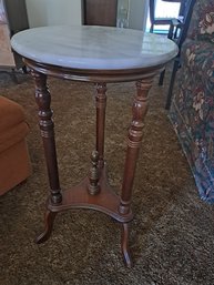 Rm.6. Marble Top Plant Stand/ Side Table. #2