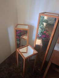 Rm.6. Three Glass Sided Plant Stands