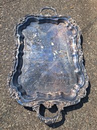 Rm.6. Vintage Sheridan Silver Plated Serving Tray.