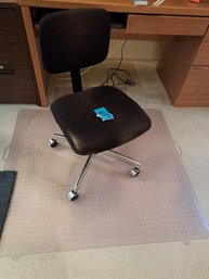 Rm.10. Swivel Desk Chair And Floor Desk Mat.
