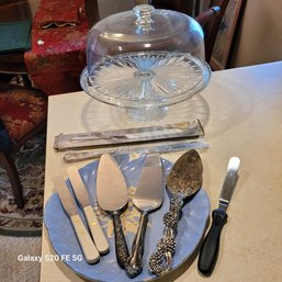 Rm4 Glass Cake Display Stand, Cake Knife, Pastry Spatulas, Pastry Servers, Icing Spatula,