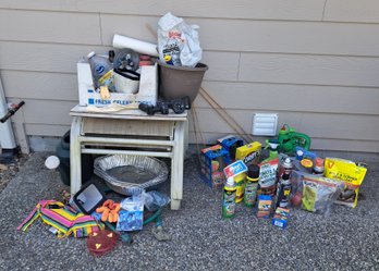 Rm.00. Lawn Care Supplies, Hose Heads, Watering Jug, Mosquito Lamps, Slug Killer, Spider And Ant Killer