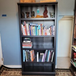 R4 Black (Possibly Ikea) 5 Shelf Bookcase
