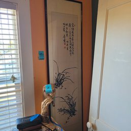 R4 Asian Inspired Wall Art And Hanger