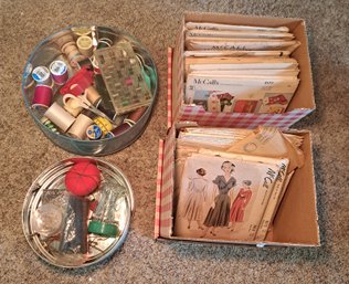 R2 Sewing Supplies In Tin Containers And Printed Sewing Patterns