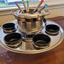 R7 Fondue Set With Vintage Electric Warming Tray