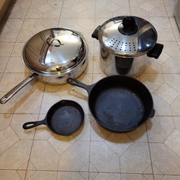 R7 Cast Iron Pans, Belgique Tempered Pan, Farberware Stainless Steel Pasta Pot