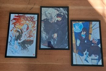 R11 Three Anime Inspired Framed Prints