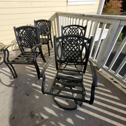 R0 Metal Chairs Set Of 2 Swivel And 4 Standard