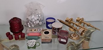 R1 Variety Of Candles Including Tea Light Candles, Wall Scone Candle Holders