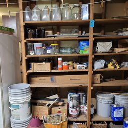 R10 Buyer's Pick Including An Assortment Of Garage Items, Tape And Texture Tools, Hand Saws, Canning Jars And