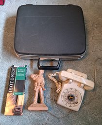 R8 Men's Large Flexible Fit Knit Lined Gloves, Vintage Samsonite Suitcase, Rotary Phone, Small Boy Figurine